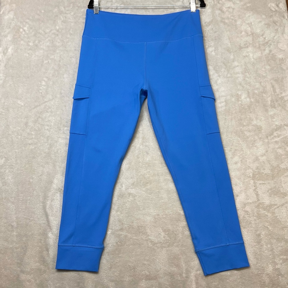 Zyia Active High Rise Crop Pocket Legging Womens 16-18 Blue